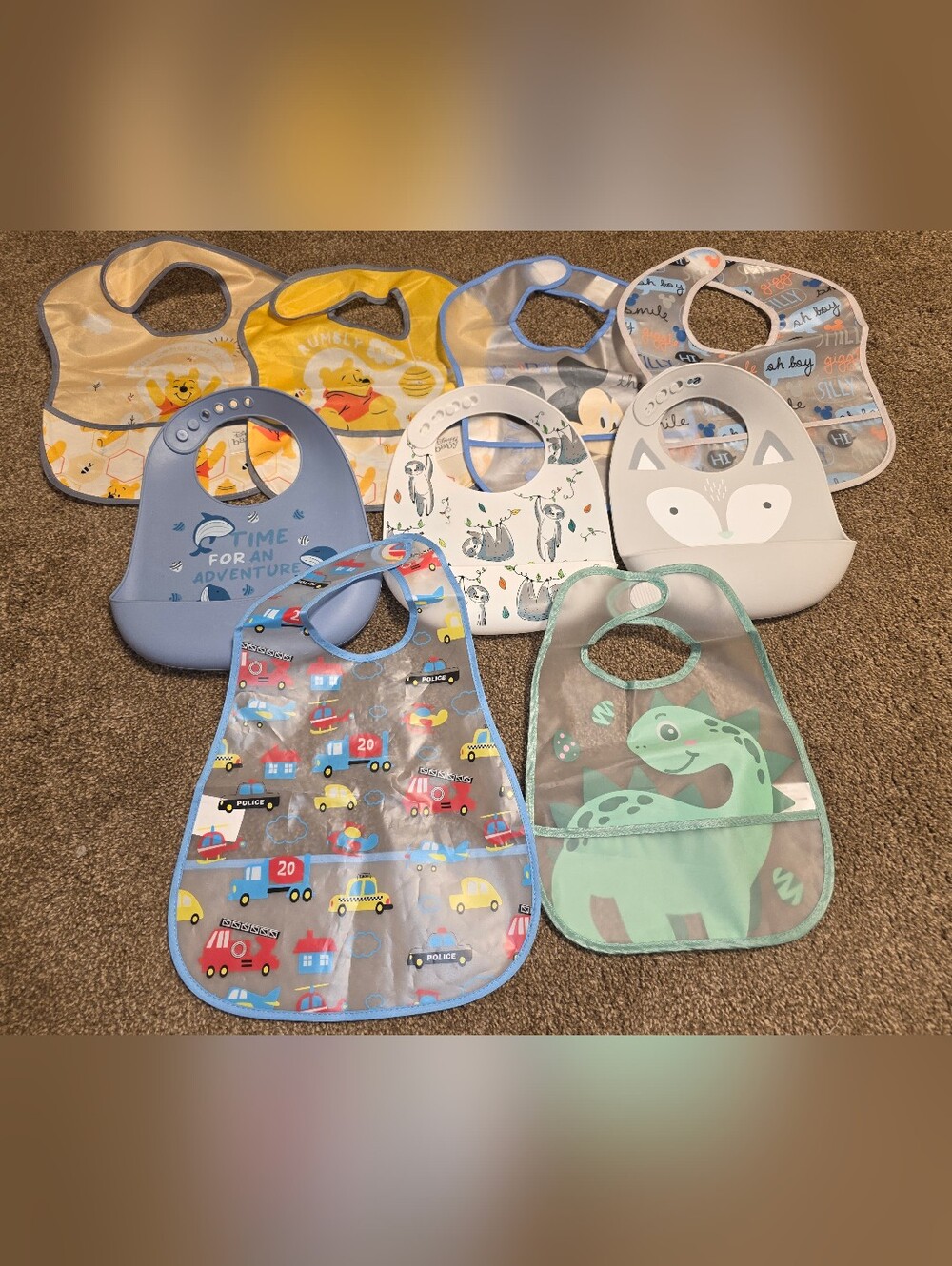 Lot Of 9 Baby/Toddler Bibs